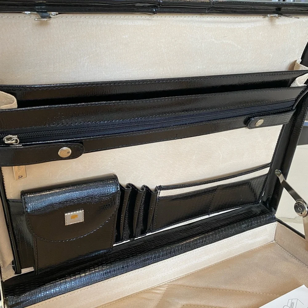 Abbyson Black Leather Briefcase